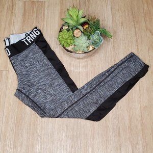 H&M Black Gray Colorblock Leggings Stretch Active Gym Lounge Pants Stretch M
